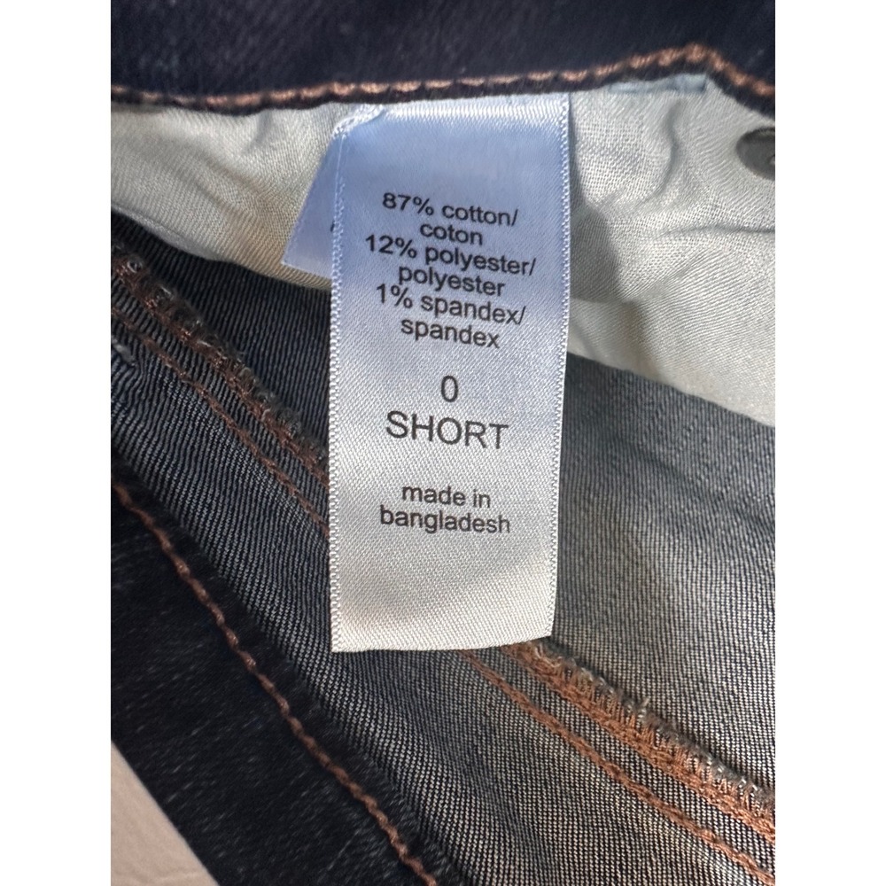 Maurices M Jeans Slim Boot Mid Rise Dark Wash Stretch Denim Jeans 0 Short NWT - Picture 2 of 5